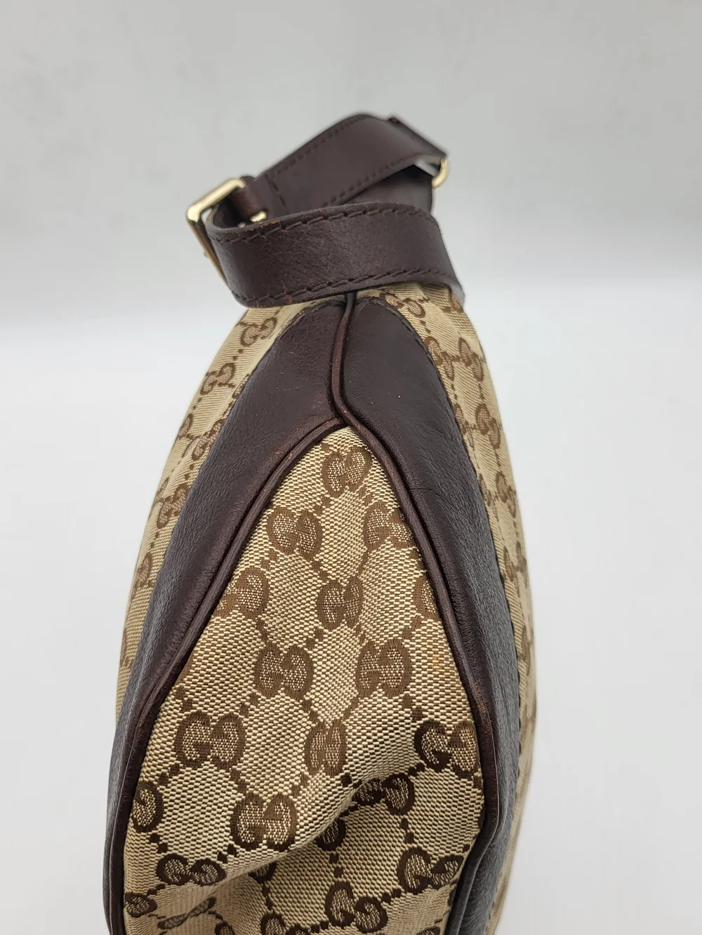 GUCCI Monogram Medium Charlotte Hobo Brown,, Authentic!!